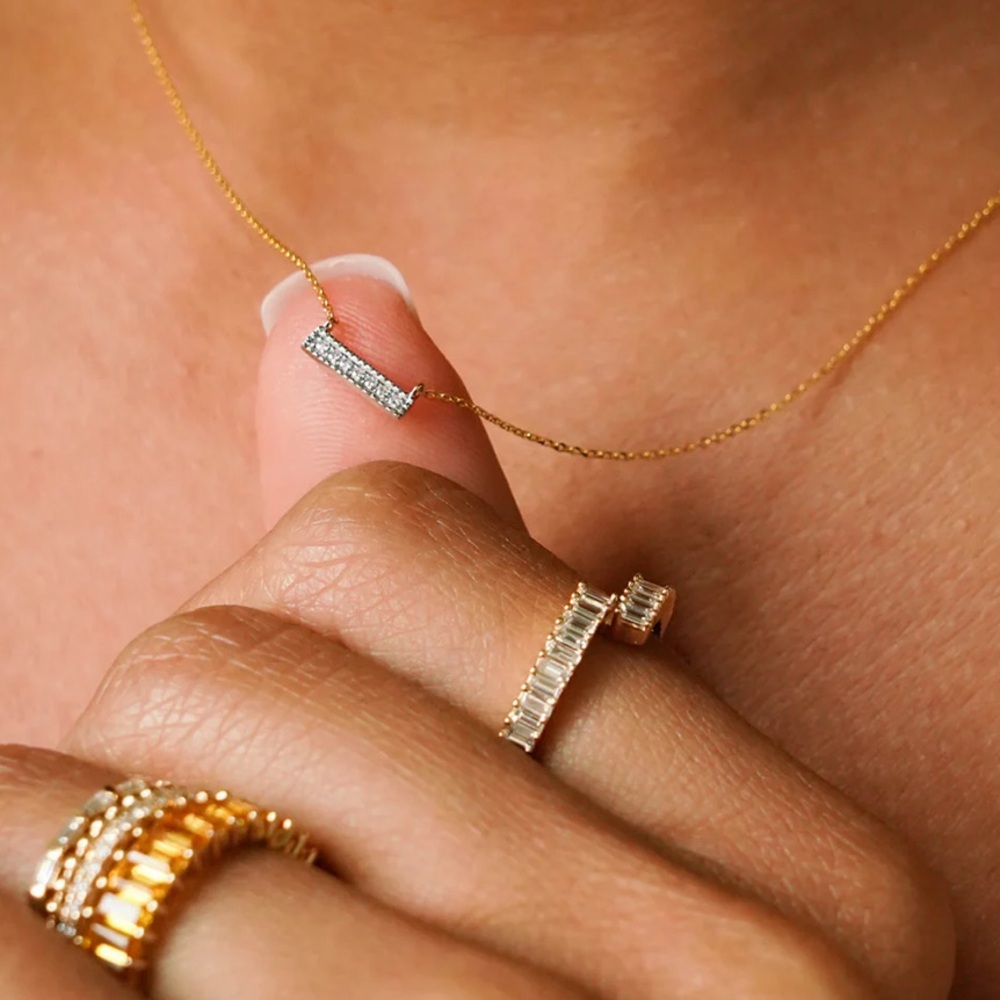 Dana Rebecca diamond bar Necklace